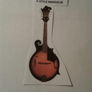 Vintage mandolin with intricate headstock design and sunburst finish.